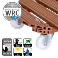 Multi Roller WPC, 150 Kg Tragkraft, Ca. 39 X 39 X 11 Cm -Lechij Verkaufe 0920600467 multi roller wpc terracotta 5 116651