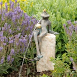 Gartenfigur "Froschkönig Gunter" Von Rottenecker, Bronze, Höhe: 32 Cm