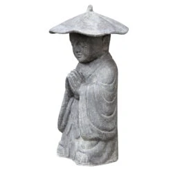 Mönch Betend Stehend, Grau, Steinguss, 60 X 27 X 22 Cm -Lechij Verkaufe 0980306178 stehender Moench betend mit Hut 2 100494