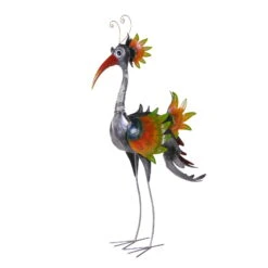 Vogel 'Erika', Orange/ Grün, 84 X 60 X 17 Cm