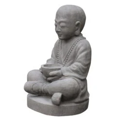 Buddha-Statue, Trockensteinguss, 33 X 30 X 54 Cm -Lechij Verkaufe 0980306820 buddha statue aus trockensteinguss 3 123365