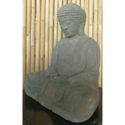 Buddha-Statue, Trockensteinguss, 53 X 40 X 65 Cm -Lechij Verkaufe 0980306821 buddha aus trockensteinguss 2 123368