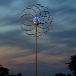 Solarwindrad Spiro, Integrierte Solarkugeln, 130 X 38 Cm -Lechij Verkaufe 0980403755 Solar Windrad Spiro2 64775