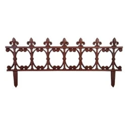 Beetzaun, Braun, Gusseisen, 81,5 X 1,0 X 36,4 Cm