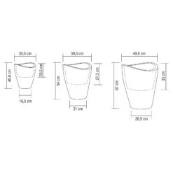Pflanzgefäß 'Wave Globe High', Schwarz, Ø 30 X H 40 Cm -Lechij Verkaufe 3210102842 3210102843 3210102844 Illu Wave Globe High Vermasst 55951