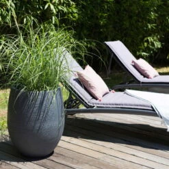 Pflanzgefäß Graphit Egg, Anthrazit, Wasserdicht, Robust -Lechij Verkaufe 3210103698 Pflanzgefaess Graphit Egg anthrazit D50xH60cm 53Ltr 5 62073