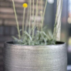 Pflanzgefäß 'Rowen', Silber, Ø 41 X H 72 Cm -Lechij Verkaufe 3210801635 3210801636 3210801637 3210801638 Pflanzgefaess Rowen silber 7 115026