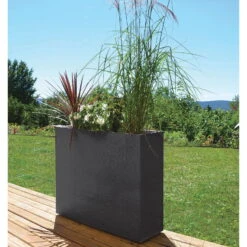 Pflanzkasten Graphit Crunch High, Anthrazit, Wasserdicht, Doppelwandig -Lechij Verkaufe 3230101031 Pflanzkasten Graphit Crunch High anthrazit L99 5xB29 5xH78 5cm 63l 3 59181