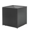 Gartensilber Pflanztrog Kubus Mit Rollen, Anthrazit -Lechij Verkaufe 3230600039 Pflanztrog Kubus mRollen anthrazit 55x55x55cm 49251