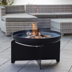 Edelstahl- Feuerstelle 'X 70', Schwarz, 40 X 75 Cm -Lechij Verkaufe 3920100744 Feuerschale X70 schwarz 2 109406