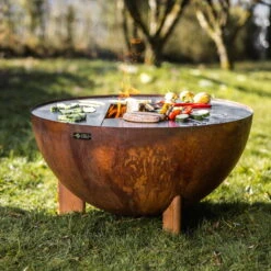 Edelstahl-Feuerstelle 'TRIA', Rost, 100 X 55 X 100 Cm -Lechij Verkaufe 3920100752 Feuerstelle TRIA rost 2 110902