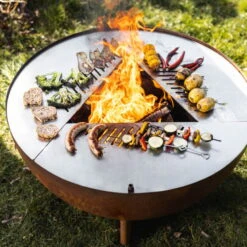 Edelstahl-Feuerstelle 'TRIA', Rost, 100 X 55 X 100 Cm -Lechij Verkaufe 3920100752 Feuerstelle TRIA rost ca100x55x100cm 1 125231