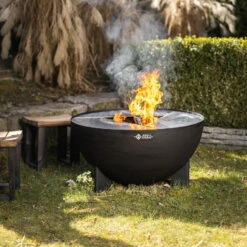 Edelstahl-Feuerstelle 'TRIA', Schwarz, 100 X 55 X 100 Cm -Lechij Verkaufe 3920100753 Feuerstelle TRIA schwarz 2 110905