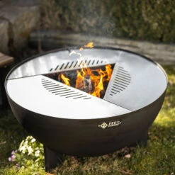 Edelstahl-Feuerstelle 'TRIA', Schwarz, 100 X 55 X 100 Cm -Lechij Verkaufe 3920100753 Feuerstelle TRIA schwarz 3 110907