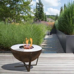 Feuerschale 'Dakota', Rostfarben, Ca. 60 X Ø 80 Cm -Lechij Verkaufe 3920100762 Feuerstelle Dakota ca 80cm rund 1 1 118576