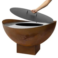 Feuerstelle 'Wave', Rost, Edelstahl, Ca. 100 X 55 X 100 Cm -Lechij Verkaufe 3920100768 Feuerstelle WAVE rost ca100x55x100cm 2 1 119660