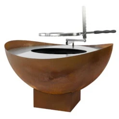 Feuerstelle 'Wave', Rost, Edelstahl, Ca. 100 X 55 X 100 Cm -Lechij Verkaufe 3920100768 Feuerstelle WAVE rost ca100x55x100cm 3 119659